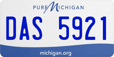 MI license plate DAS5921