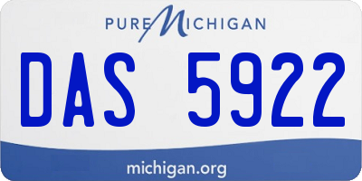 MI license plate DAS5922