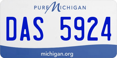 MI license plate DAS5924