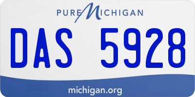 MI license plate DAS5928