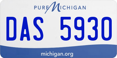 MI license plate DAS5930