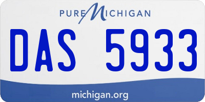 MI license plate DAS5933
