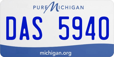 MI license plate DAS5940