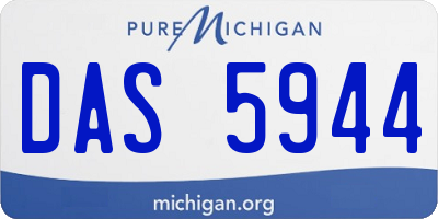 MI license plate DAS5944