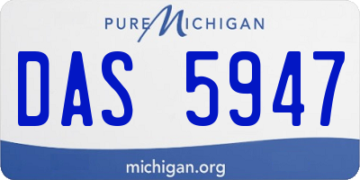 MI license plate DAS5947