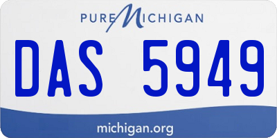 MI license plate DAS5949