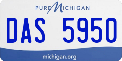 MI license plate DAS5950