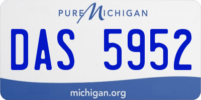 MI license plate DAS5952