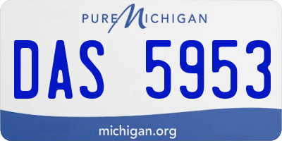 MI license plate DAS5953