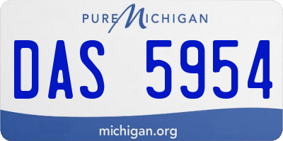MI license plate DAS5954