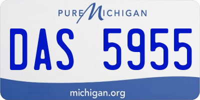 MI license plate DAS5955
