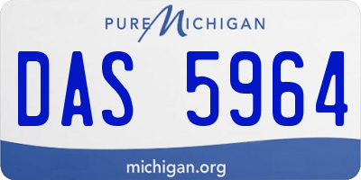 MI license plate DAS5964