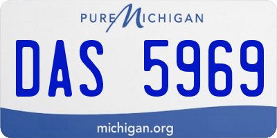 MI license plate DAS5969