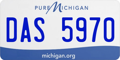 MI license plate DAS5970
