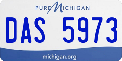 MI license plate DAS5973