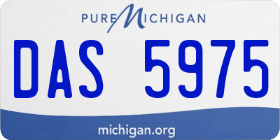 MI license plate DAS5975