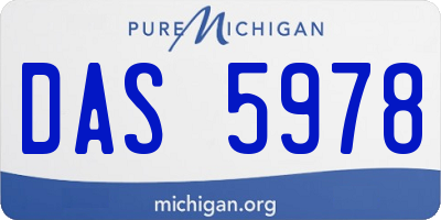 MI license plate DAS5978