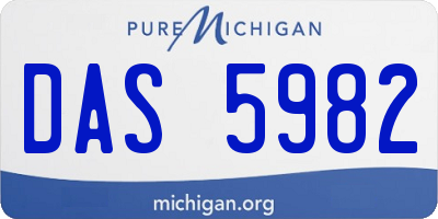 MI license plate DAS5982