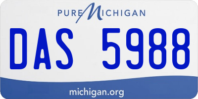 MI license plate DAS5988