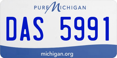 MI license plate DAS5991