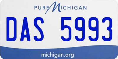 MI license plate DAS5993