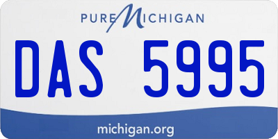 MI license plate DAS5995