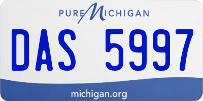 MI license plate DAS5997