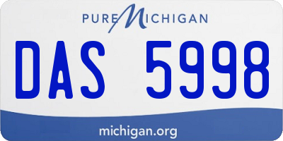 MI license plate DAS5998