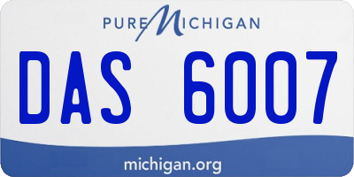 MI license plate DAS6007