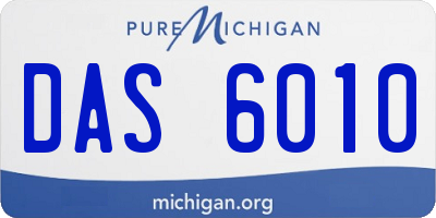 MI license plate DAS6010
