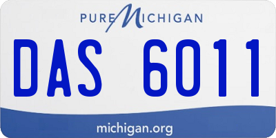 MI license plate DAS6011