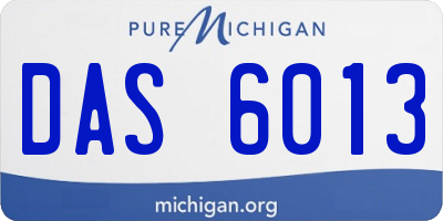 MI license plate DAS6013