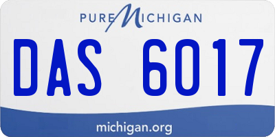 MI license plate DAS6017