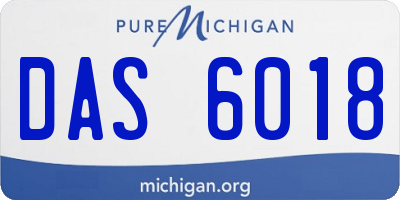 MI license plate DAS6018