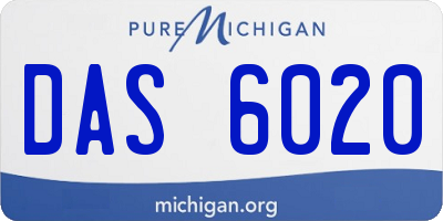 MI license plate DAS6020
