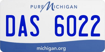 MI license plate DAS6022