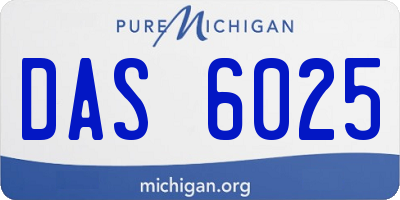 MI license plate DAS6025
