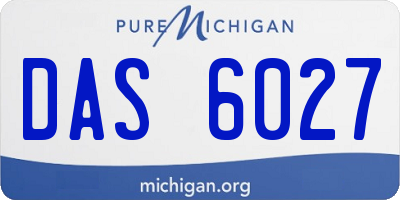 MI license plate DAS6027