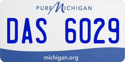 MI license plate DAS6029