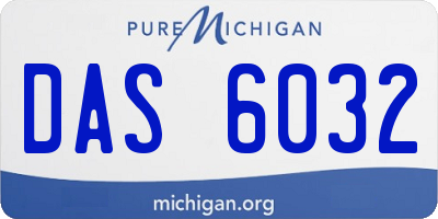 MI license plate DAS6032