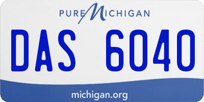 MI license plate DAS6040