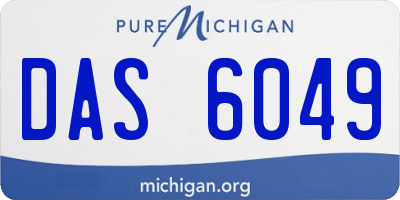 MI license plate DAS6049