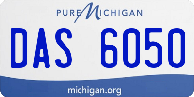 MI license plate DAS6050