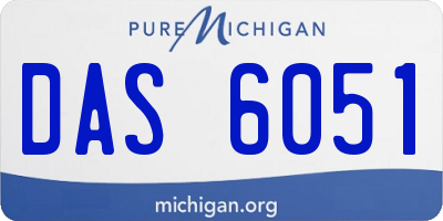 MI license plate DAS6051
