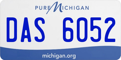 MI license plate DAS6052