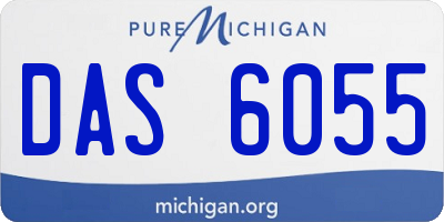 MI license plate DAS6055