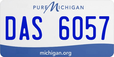 MI license plate DAS6057