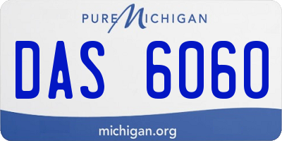 MI license plate DAS6060