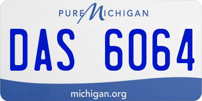 MI license plate DAS6064