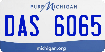 MI license plate DAS6065